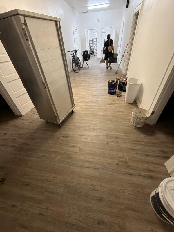 Homeowner hallway with new LVP